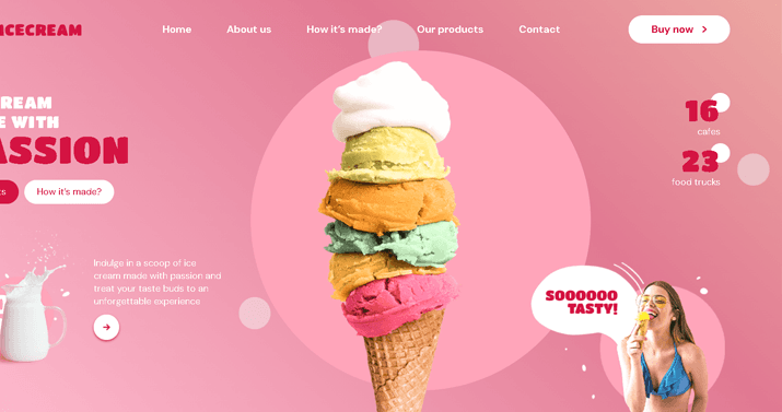 IceCream website project preview